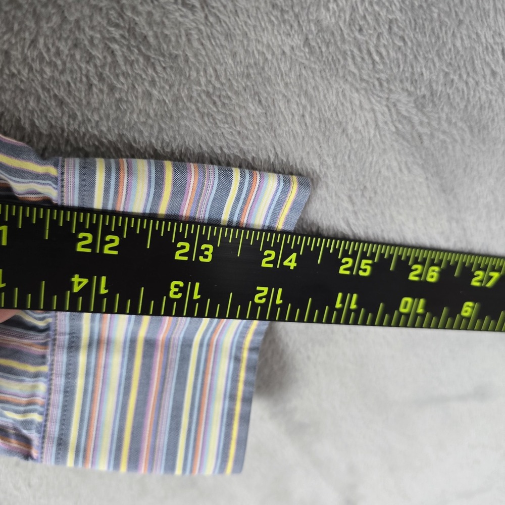 J.McLaughlin Womens‎ Modern Fit Striped Button Down Shirt Cotton Multi-Color S - Picture 7 of 7